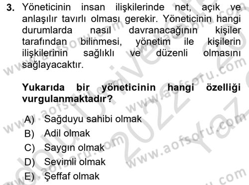 Bina ve Site Yöneticiliği Dersi 2022 - 2023 Yılı Yaz Okulu Sınav Soruları 3. Soru