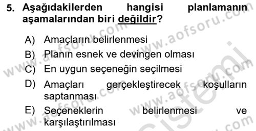 Bina ve Site Yöneticiliği Dersi 2022 - 2023 Yılı Yaz Okulu Sınav Soruları 5. Soru