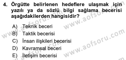 Bina ve Site Yöneticiliği Dersi 2023 - 2024 Yılı (Vize) Ara Sınav Soruları 4. Soru