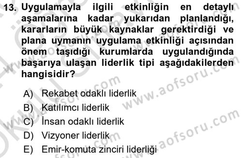 Bina ve Site Yöneticiliği Dersi 2023 - 2024 Yılı Yaz Okulu Sınav Soruları 13. Soru