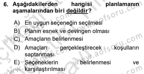 Bina ve Site Yöneticiliği Dersi 2023 - 2024 Yılı Yaz Okulu Sınav Soruları 6. Soru