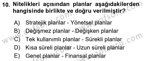 Bina ve Site Yöneticiliği Dersi 2024 - 2025 Yılı (Vize) Ara Sınav Soruları 10. Soru