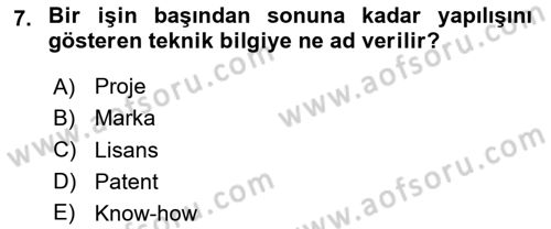 Bina ve Site Yöneticiliği Dersi 2024 - 2025 Yılı (Vize) Ara Sınav Soruları 7. Soru
