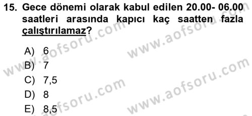 Bina ve Site Yöneticiliği Dersi 2024 - 2025 Yılı (Final) Dönem Sonu Sınav Soruları 15. Soru