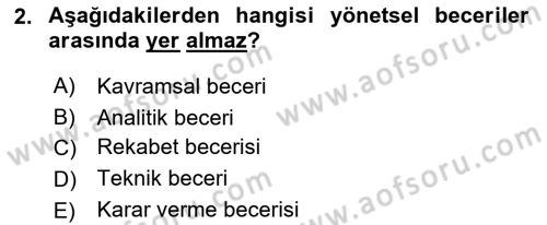Bina ve Site Yöneticiliği Dersi 2024 - 2025 Yılı Yaz Okulu Sınav Soruları 2. Soru
