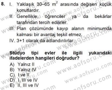 Bina ve Yapım Bilgisi Dersi 2012 - 2013 Yılı (Vize) Ara Sınav Soruları 8. Soru