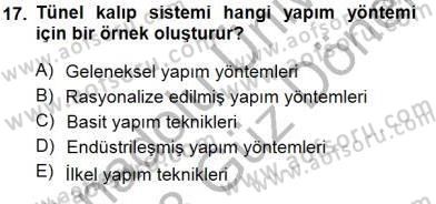 Bina ve Yapım Bilgisi Dersi 2012 - 2013 Yılı (Final) Dönem Sonu Sınav Soruları 17. Soru