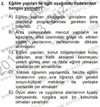 Bina ve Yapım Bilgisi Dersi 2012 - 2013 Yılı (Final) Dönem Sonu Sınav Soruları 3. Soru