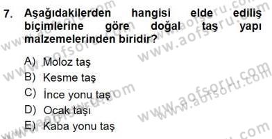 Bina ve Yapım Bilgisi Dersi 2012 - 2013 Yılı (Final) Dönem Sonu Sınav Soruları 7. Soru