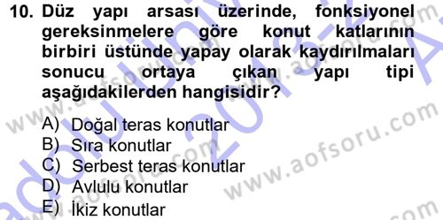 Bina ve Yapım Bilgisi Dersi 2013 - 2014 Yılı (Vize) Ara Sınav Soruları 10. Soru
