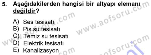 Bina ve Yapım Bilgisi Dersi 2013 - 2014 Yılı (Vize) Ara Sınav Soruları 5. Soru
