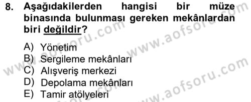 Bina ve Yapım Bilgisi Dersi Ara Sınavı Deneme Sınav Soruları 8. Soru