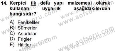 Bina ve Yapım Bilgisi Dersi 2013 - 2014 Yılı Tek Ders Sınav Soruları 14. Soru