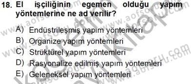 Bina ve Yapım Bilgisi Dersi 2013 - 2014 Yılı Tek Ders Sınav Soruları 18. Soru