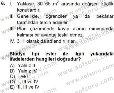 Bina ve Yapım Bilgisi Dersi 2013 - 2014 Yılı Tek Ders Sınav Soruları 6. Soru