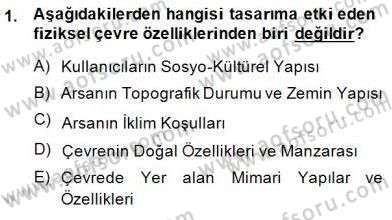 Bina ve Yapım Bilgisi Dersi Ara Sınavı Deneme Sınav Soruları 1. Soru
