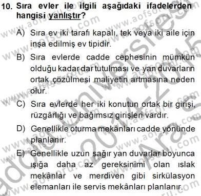 Bina ve Yapım Bilgisi Dersi 2014 - 2015 Yılı (Vize) Ara Sınav Soruları 10. Soru