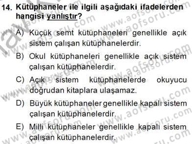 Bina ve Yapım Bilgisi Dersi Ara Sınavı Deneme Sınav Soruları 14. Soru