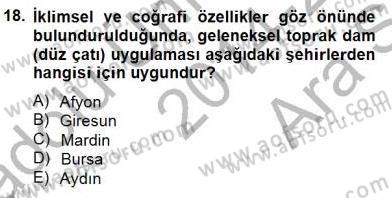 Bina ve Yapım Bilgisi Dersi Ara Sınavı Deneme Sınav Soruları 18. Soru