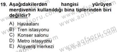 Bina ve Yapım Bilgisi Dersi 2014 - 2015 Yılı (Vize) Ara Sınav Soruları 19. Soru