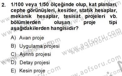 Bina ve Yapım Bilgisi Dersi Ara Sınavı Deneme Sınav Soruları 2. Soru