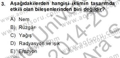 Bina ve Yapım Bilgisi Dersi Ara Sınavı Deneme Sınav Soruları 3. Soru