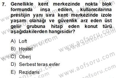 Bina ve Yapım Bilgisi Dersi Ara Sınavı Deneme Sınav Soruları 7. Soru