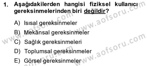 Bina ve Yapım Bilgisi Dersi 2014 - 2015 Yılı (Final) Dönem Sonu Sınav Soruları 1. Soru