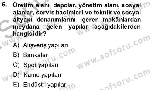 Bina ve Yapım Bilgisi Dersi 2014 - 2015 Yılı (Final) Dönem Sonu Sınav Soruları 6. Soru