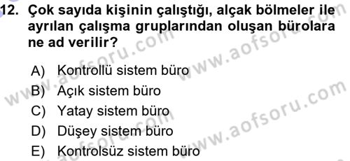 Bina ve Yapım Bilgisi Dersi 2015 - 2016 Yılı (Vize) Ara Sınav Soruları 12. Soru