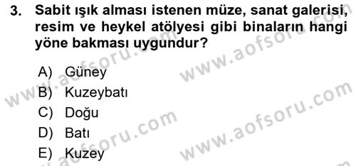 Bina ve Yapım Bilgisi Dersi 2015 - 2016 Yılı (Vize) Ara Sınav Soruları 3. Soru