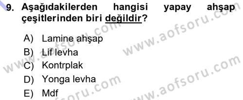 Bina ve Yapım Bilgisi Dersi 2015 - 2016 Yılı (Final) Dönem Sonu Sınav Soruları 9. Soru