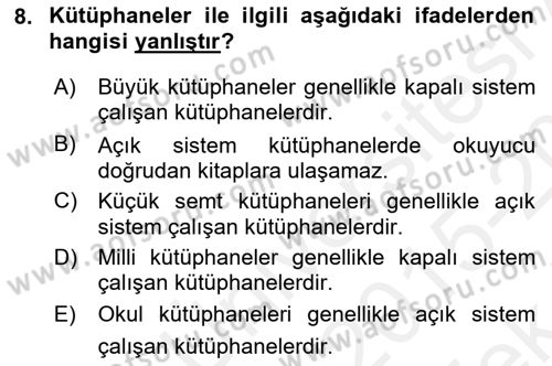 Bina ve Yapım Bilgisi Dersi 2015 - 2016 Yılı Tek Ders Sınav Soruları 8. Soru