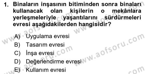 Bina ve Yapım Bilgisi Dersi 2016 - 2017 Yılı 3 Ders Sınav Soruları 1. Soru