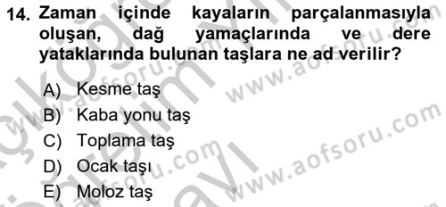 Bina ve Yapım Bilgisi Dersi 2016 - 2017 Yılı 3 Ders Sınav Soruları 14. Soru