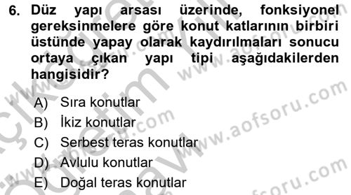Bina ve Yapım Bilgisi Dersi 2016 - 2017 Yılı 3 Ders Sınav Soruları 6. Soru