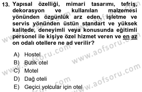 Bina ve Yapım Bilgisi Dersi 2016 - 2017 Yılı (Vize) Ara Sınav Soruları 13. Soru