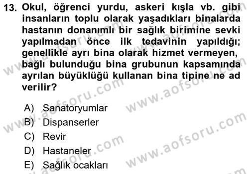 Bina ve Yapım Bilgisi Dersi 2017 - 2018 Yılı (Vize) Ara Sınav Soruları 13. Soru