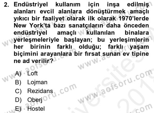 Bina ve Yapım Bilgisi Dersi 2017 - 2018 Yılı (Final) Dönem Sonu Sınav Soruları 2. Soru