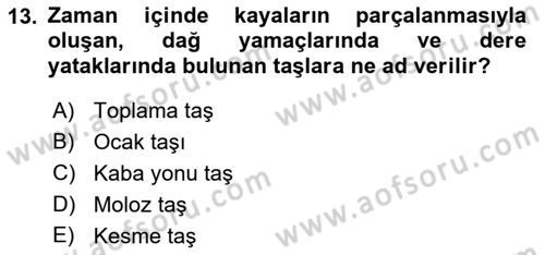 Bina ve Yapım Bilgisi Dersi 2018 - 2019 Yılı 3 Ders Sınav Soruları 13. Soru