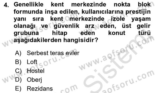 Bina ve Yapım Bilgisi Dersi 2018 - 2019 Yılı 3 Ders Sınav Soruları 4. Soru