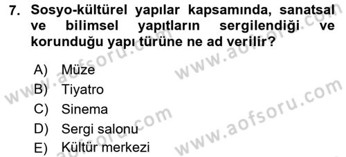 Bina ve Yapım Bilgisi Dersi 2018 - 2019 Yılı 3 Ders Sınav Soruları 7. Soru