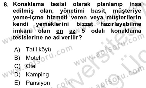 Bina ve Yapım Bilgisi Dersi 2018 - 2019 Yılı 3 Ders Sınav Soruları 8. Soru
