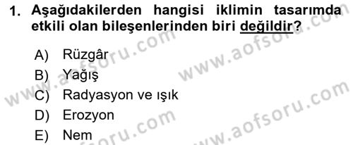 Bina ve Yapım Bilgisi Dersi 2018 - 2019 Yılı (Final) Dönem Sonu Sınav Soruları 1. Soru