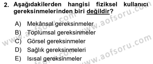 Bina ve Yapım Bilgisi Dersi 2018 - 2019 Yılı (Final) Dönem Sonu Sınav Soruları 2. Soru