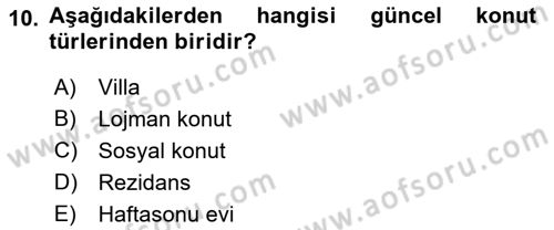 Bina ve Yapım Bilgisi Dersi 2019 - 2020 Yılı (Vize) Ara Sınav Soruları 10. Soru