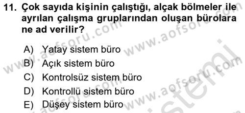 Bina ve Yapım Bilgisi Dersi 2019 - 2020 Yılı (Vize) Ara Sınav Soruları 11. Soru