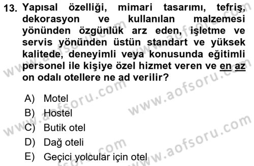 Bina ve Yapım Bilgisi Dersi 2019 - 2020 Yılı (Vize) Ara Sınav Soruları 13. Soru