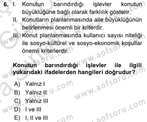 Bina ve Yapım Bilgisi Dersi 2019 - 2020 Yılı (Vize) Ara Sınav Soruları 6. Soru