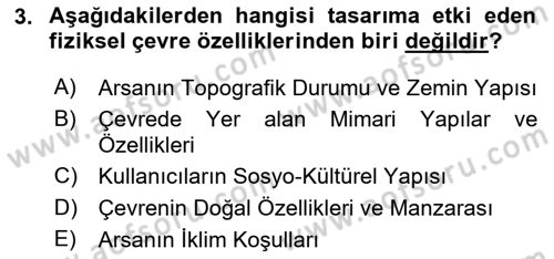 Bina ve Yapım Bilgisi Dersi 2020 - 2021 Yılı Yaz Okulu Sınav Soruları 3. Soru
